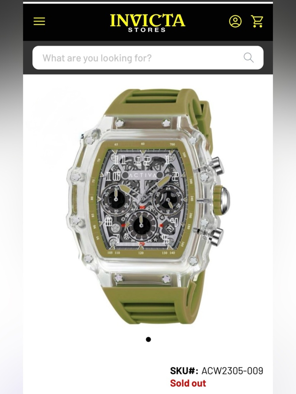 Activa X Invicta Men's Watch - 44.3mm Green with Invicta Diver Case - Picture 2 of 6